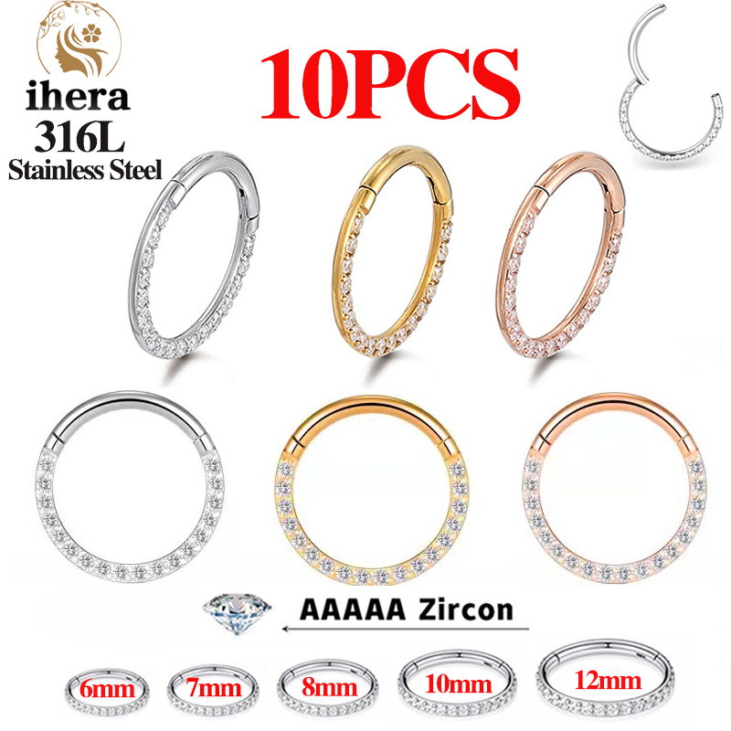 Body Jewelry Ear Piercing - 1/10 шт. Кольца для носа из