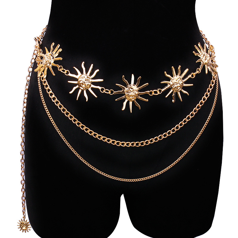 Body Jewelry Online - Массивные многослойные металлические поясные ремни в