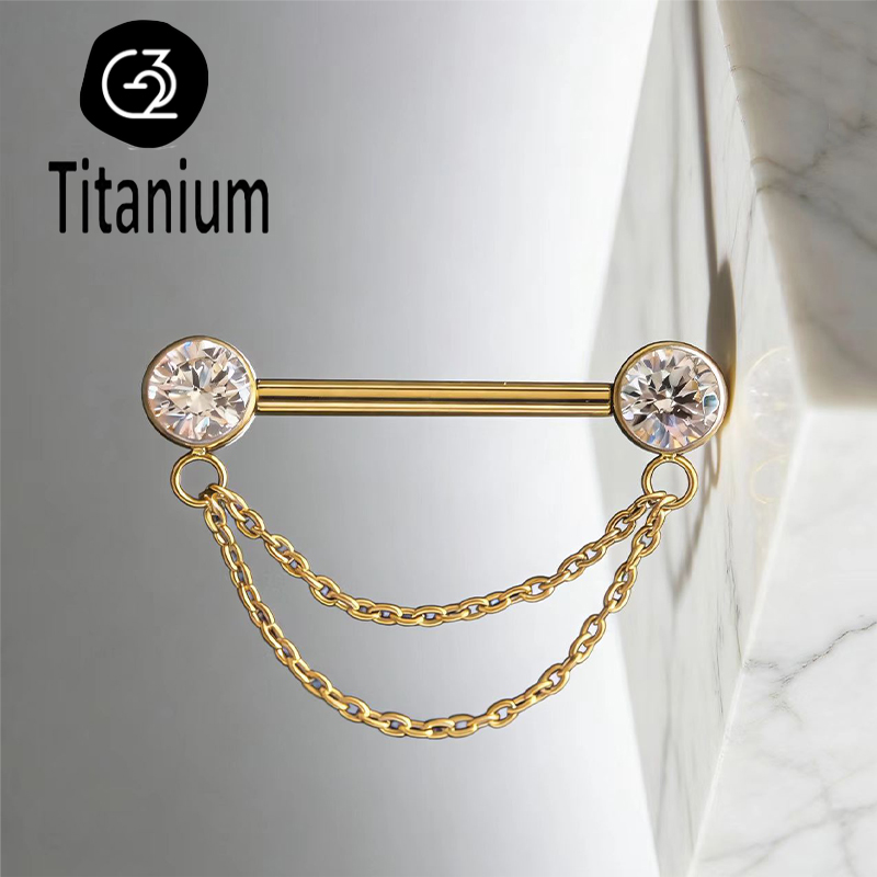 Body Jewelry Nipple Chain - Титановые украшения для пирсинга сосков ASTM