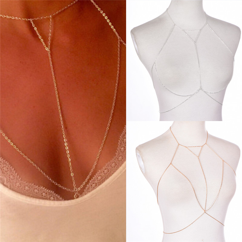 Женское многослойное колье с V – обзор и цена Body Jewelry Online