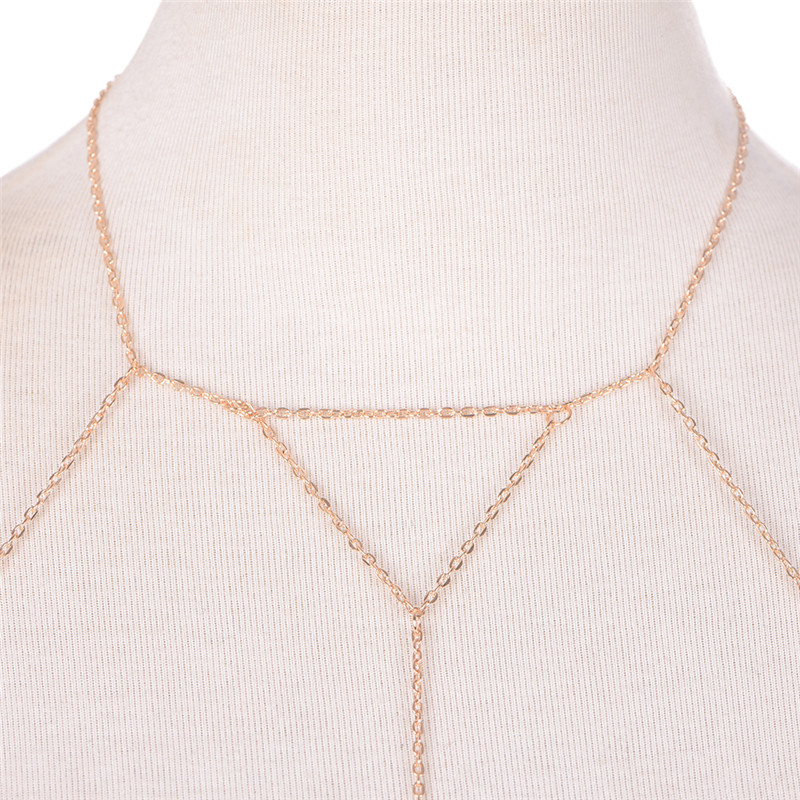 Женское многослойное колье с V – обзор и цена Body Jewelry Online