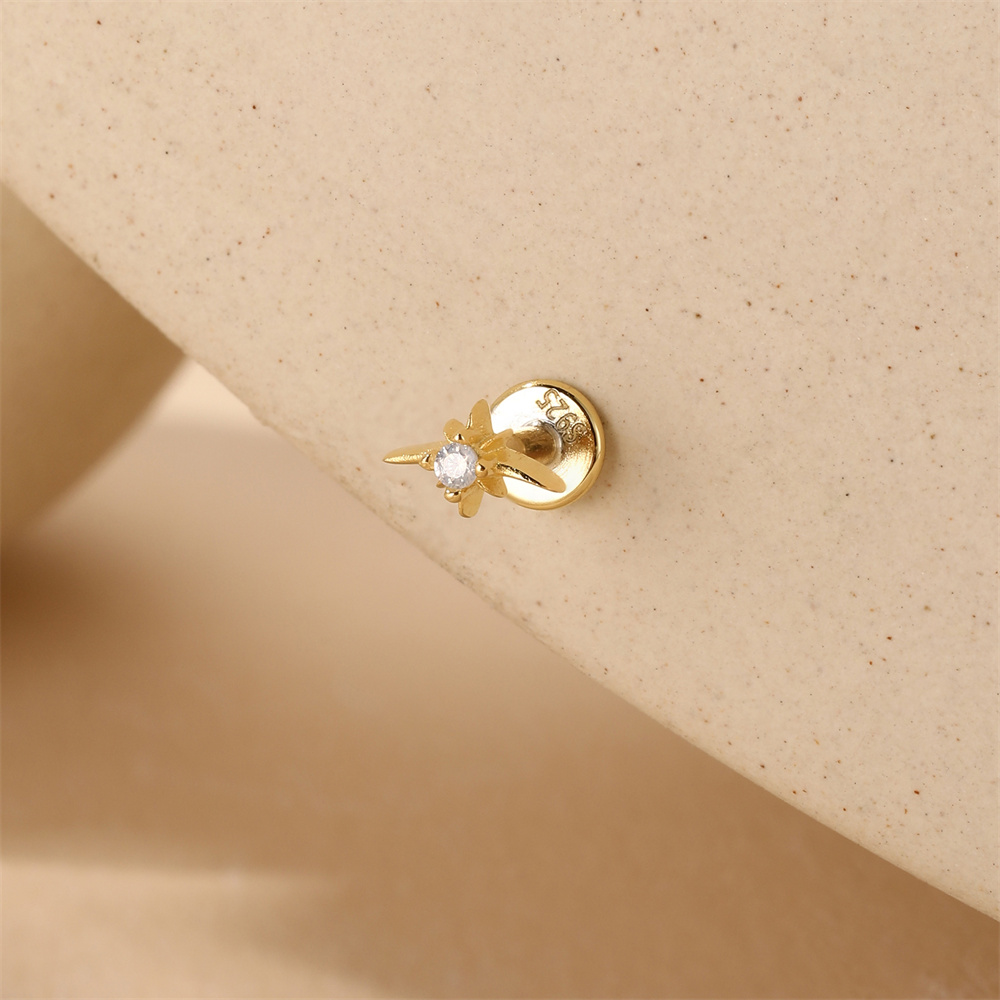 Серьги-гвоздики Aide из стерли – обзор и цена Body Jewelry Ear Piercing