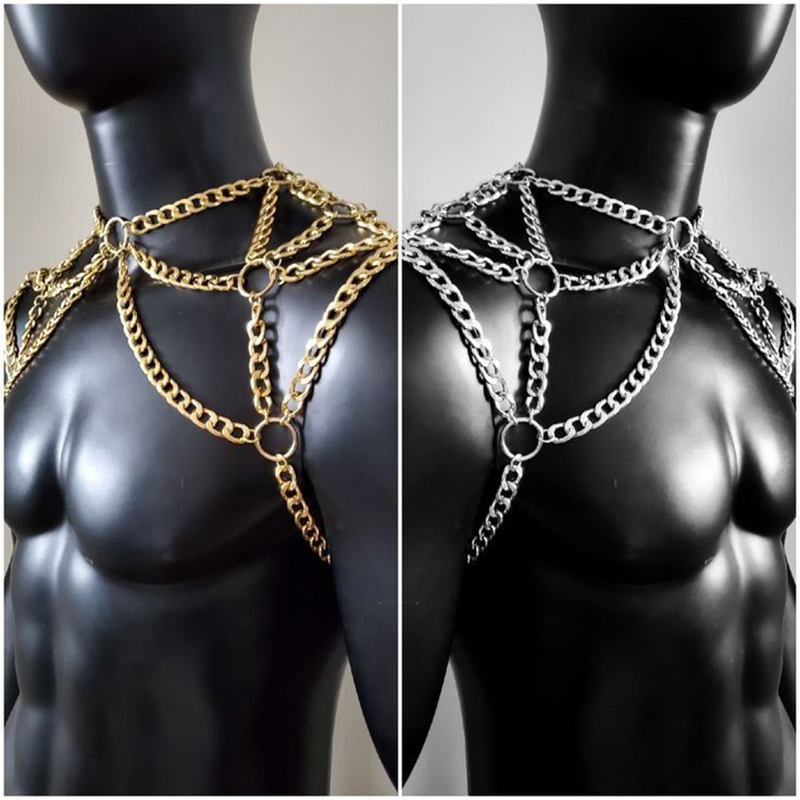 Панк мужская цепочка на плечо  – обзор и цена Body Jewelry Men