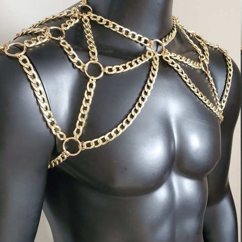 Панк мужская цепочка на плечо  – обзор и цена Body Jewelry Men