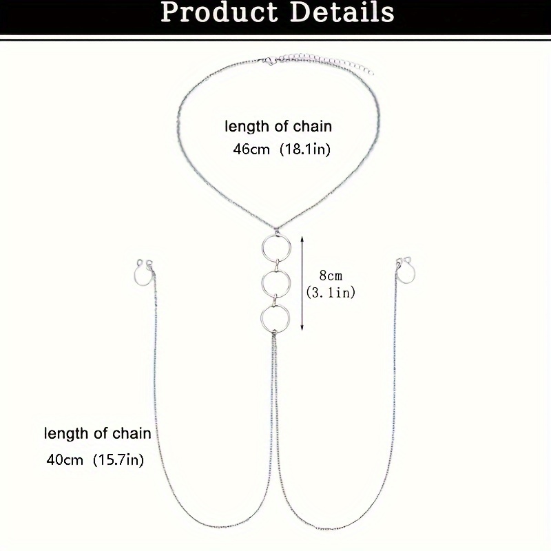 Серебряная цепочка для тела из – обзор и цена Body Jewelry Nipple Chain